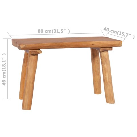 ŁAWKA OGRODOWA 80CM LITE DREWNO TEKOWE