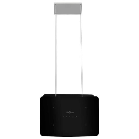 WISZĄCY OKAP NAD WYSPĘ DOTYKOWY LCD SZKŁO HARTOWANE