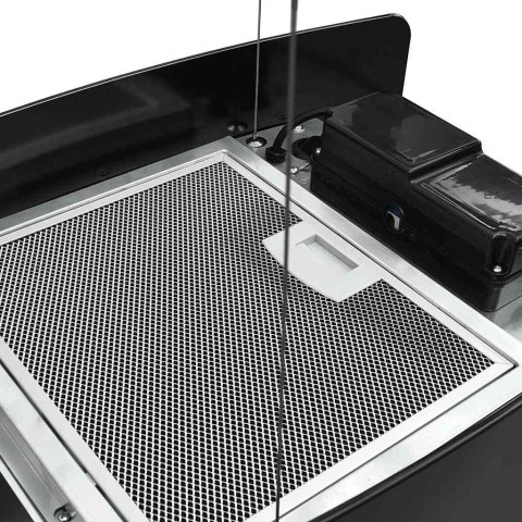 WISZĄCY OKAP NAD WYSPĘ DOTYKOWY LCD SZKŁO HARTOWANE