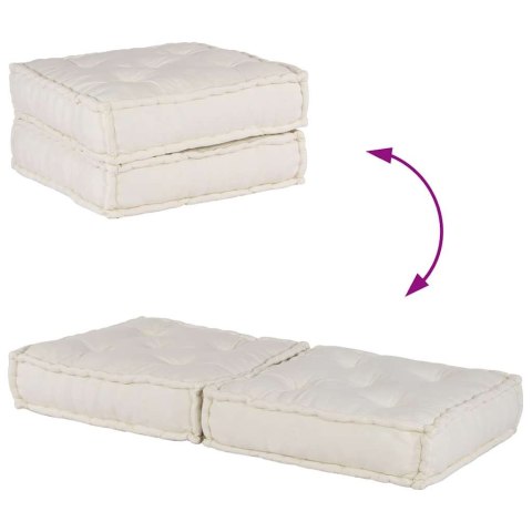 MODUŁOWY PUF KREMOWY 140X70X36 TKANINA