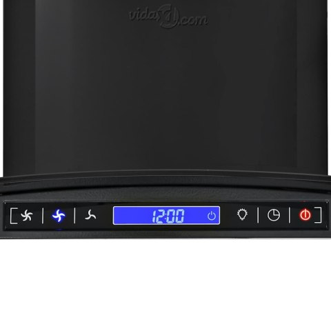 VidaXL Ścienny okap kuchenny, stal nierdzewna, 756 m³/h, 90 cm, czarny