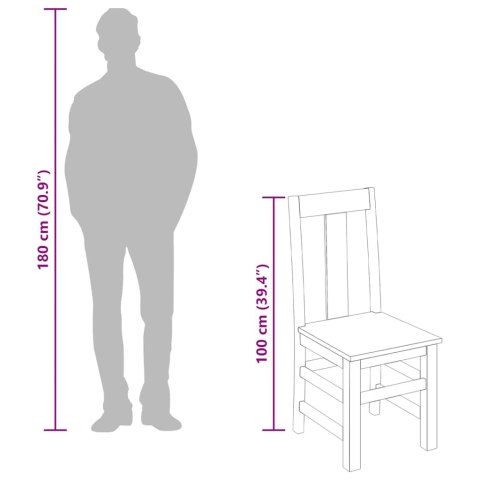 KRZESŁA DO JADALNI 2 SZT. DREWNO AKACJOWE