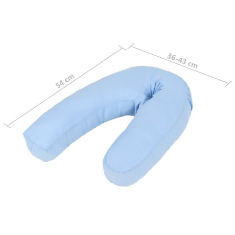 PODUSZKA CIĄŻOWA W KSZTAŁCIE J 54X(36-43)CM NIEBIESKA
