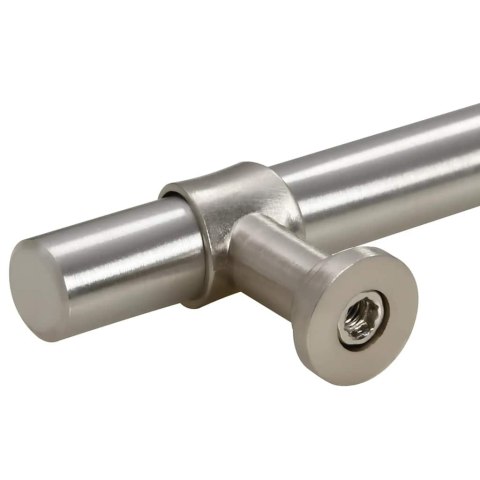 UCHWYTY DO SZAFEK 5 SZT. SREBRNE 192 MM STAL NIERDZEWNA