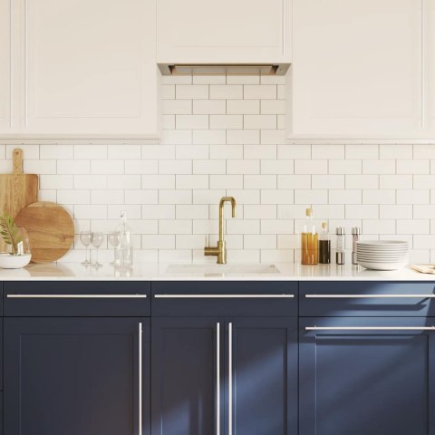 UCHWYTY DO SZAFEK 5 SZT. SREBRNE 480 MM STAL NIERDZEWNA