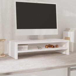 PODSTAWKA NA MONITOR BIAŁA 50X24X13CM LITE DREWNO SOSNOWE