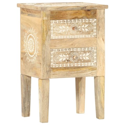 RĘCZNIE MALOWANA SZAFKA NOCNA 40X30X60CM LITE DREWNO MANGO