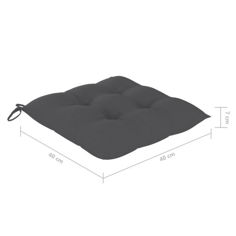 SKŁADANE KRZESŁA OGRODOWE Z PODUSZKAMI 8 SZT. DREWNO AKACJOWE