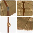 PARASOL PLAŻOWY BRĄZOWY Ø 160X196CM STAL
