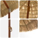 PARASOL PLAŻOWY BRĄZOWY Ø 206X209.5CM STAL