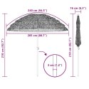 PARASOL PLAŻOWY BRĄZOWY Ø 206X209.5CM STAL