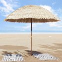 PARASOL PLAŻOWY BRĄZOWY Ø 265X267CM STAL