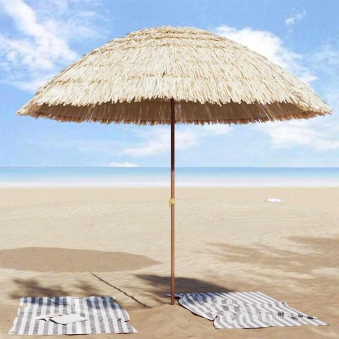 PARASOL PLAŻOWY BRĄZOWY Ø 265X267CM STAL