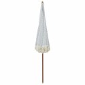 PARASOL PLAŻOWY SZARY I BIAŁY Ø 205X209CM STAL