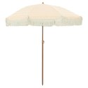 PARASOL PLAŻOWY ŻÓŁTY I BIAŁY Ø 160X195CM STAL