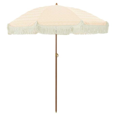 PARASOL PLAŻOWY ŻÓŁTY I BIAŁY Ø 160X195CM STAL