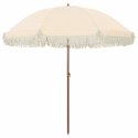 PARASOL PLAŻOWY ŻÓŁTY I BIAŁY Ø 205X209CM STAL