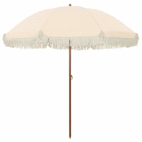 PARASOL PLAŻOWY ŻÓŁTY I BIAŁY Ø 205X209CM STAL