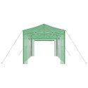 SZKLARNIA OGRODOWA Z DACHEM ZIELONA 290X430X315CM STAL