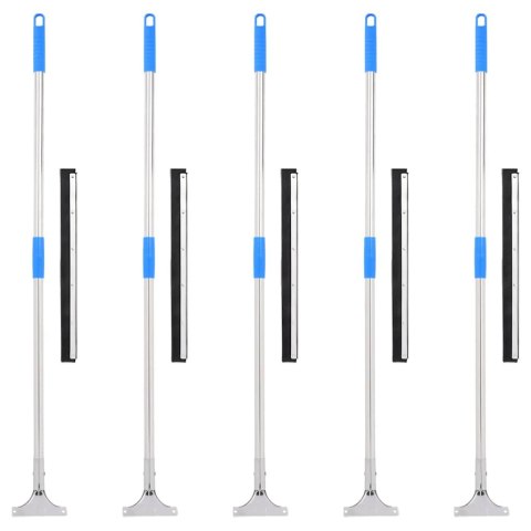 VidaXL Podłogowe ściągaczki do wody, 5 szt., 45,5x119,5cm, stal i guma