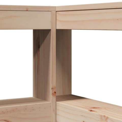 REGAŁ NA KSIĄŻKI Z ZAGŁÓWKIEM 75CM LITE DREWNO SOSNOWE