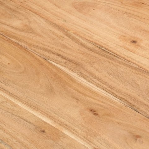 STÓŁ DO JADALNI CZARNY 180X90X77CM LITE DREWNO AKACJOWE