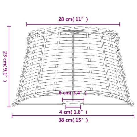 KLOSZ DO LAMPY BIAŁY Ø38X23CM WIKLINA