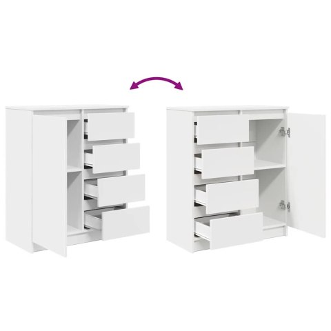 KOMODA Z SZUFLADAMI BIAŁA 71X35X84CM DREWNO KLEJONE