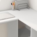 BIURKO Z PÓŁKĄ BIAŁY 142X102X73CM
