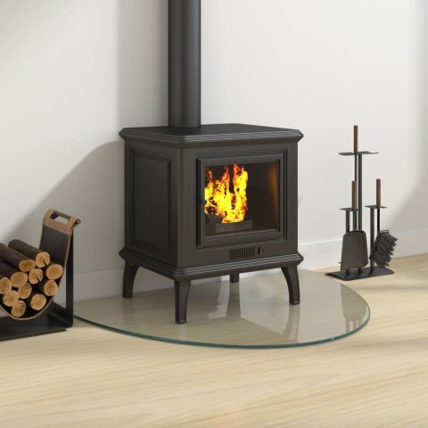 PANEL KOMINKOWY SZKLANY PÓŁOKRĄGŁY 800X600 MM