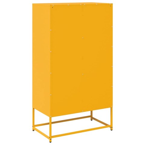 KOMODA WYSOKA MUSZTARDOWO-ŻÓŁTA 68X39X123CM STAL