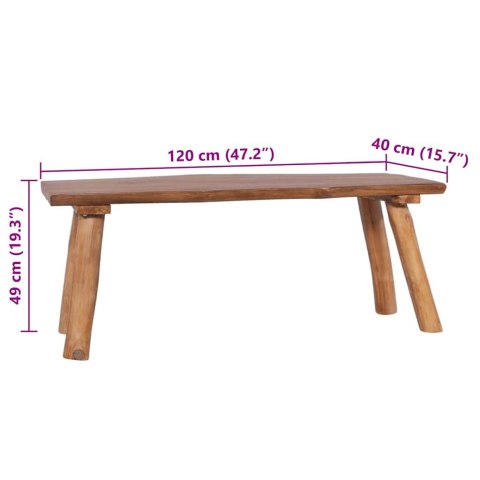 ŁAWKA OGRODOWA 120CM LITE DREWNO TEKOWE