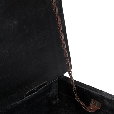 STOLIK KAWOWY CZARNY 65X65X30CM LITE DREWNO MANGO