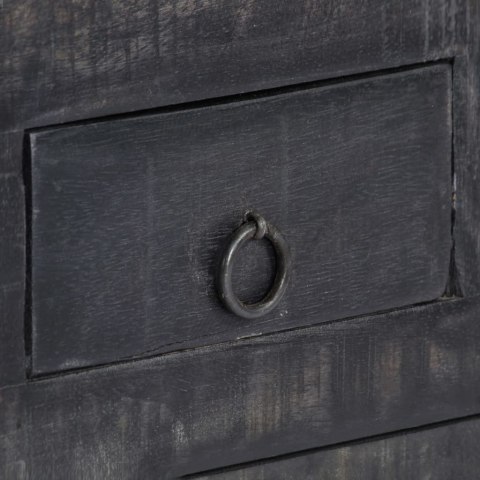 STOLIK KAWOWY CZARNY 65X65X30CM LITE DREWNO MANGO