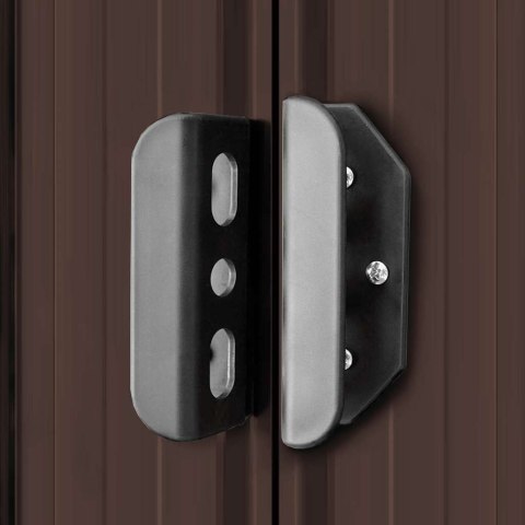 SZOPA OGRODOWA BRĄZOWA 194X121X181CM STALOWA