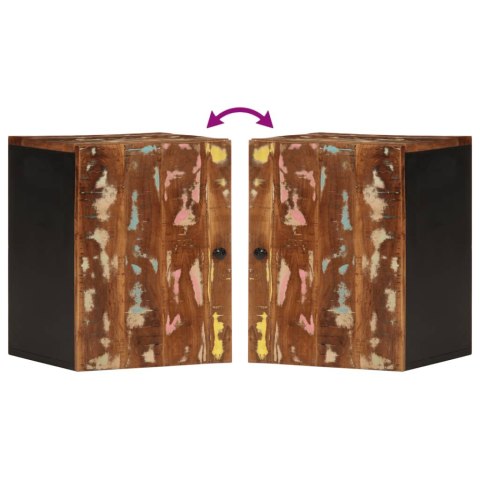 SZAFKA ŚCIENNA DO ŁAZIENKI 38X33X48CM LITE DREWNO Z ODZYSKU