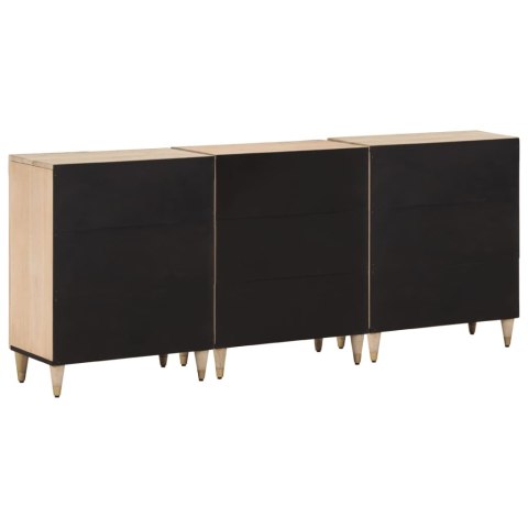 SZAFKI 3 SZT. 60X33X75CM LITE DREWNO MANGO