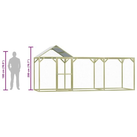 KLATKA DLA DROBIU 4,5X1,5X2M IMPREGNOWANE DREWNO SOSNOWE