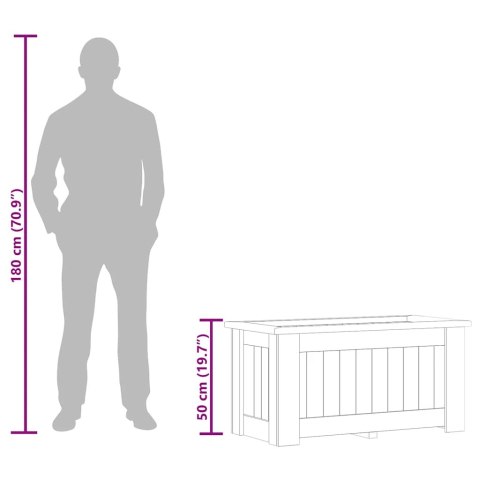 PODNIESIONA DONICA 100X50X50CM IMPREGNOWANE DREWNO SOSNOWE