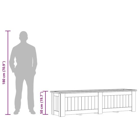 PODNIESIONA DONICA 196X50X50CM IMPREGNOWANE DREWNO SOSNOWE