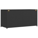 SKRZYNIA OGRODOWA CZARNA 120X50X60CM RATTAN PE