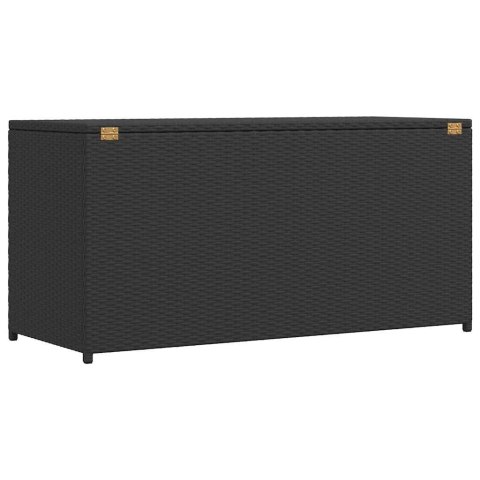 SKRZYNIA OGRODOWA CZARNA 120X50X60CM RATTAN PE