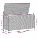 SKRZYNIA OGRODOWA SZARA 120X50X60CM RATTAN PE
