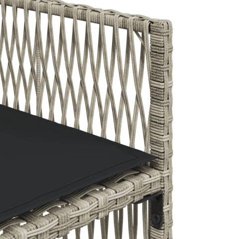 17-CZ. ZESTAW MEBLI OGRODOWYCH Z PODUSZKAMI JASNOSZARY