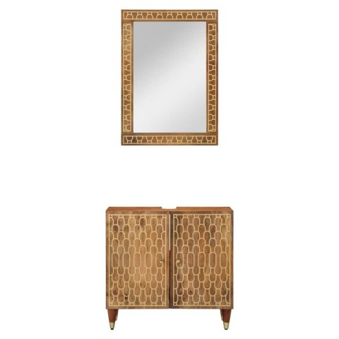 2-CZ. ZESTAW MEBLI ŁAZIENKOWYCH LITE DREWNO MANGO