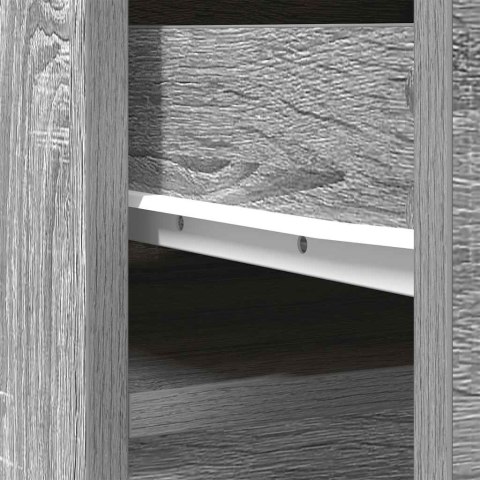 KOMODA SZARA SONOMA 37,5X35X180CM DREWNO KLEJONE