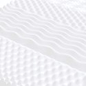 VidaXL Materac piankowy, biały 140x210 cm, 7-strefowy, twardość 20 ILD
