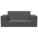 2-OS. SOFA DLA DZIECI ANTRACYTOWA MIĘKKI PLUSZ