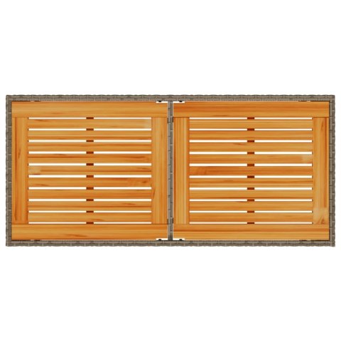 5-CZ. ZESTAW MEBLI OGRODOWYCH Z PODUSZKAMI SZARY RATTAN PE