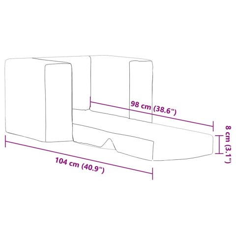 KANAPA DLA DZIECKA ROZKŁADANA RÓŻOWA MIĘKKI PLUSZ